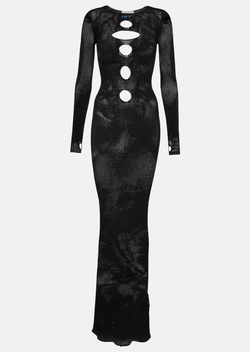 Off-White Cutout knit gown