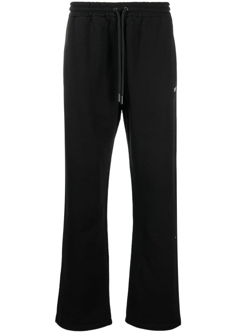 Off-White Diag-embroidered cotton track pants