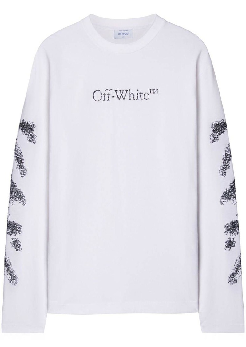 Off-White Diag-stripe embroidered sweatshirt