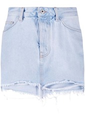 Off-White distressed denim miniskirt