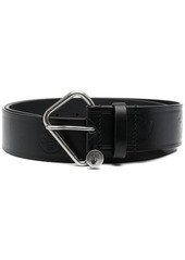 Off-White embossed-logo leather belt
