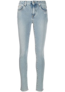 Off-White embroidered details skinny jeans