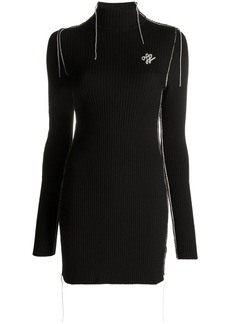 Off-White embroidered-logo knit dress