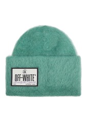 Off-White Embroidered mohair wool-blend beanie