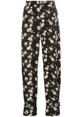 Off-White Floral Design Jogger Pants "Black"