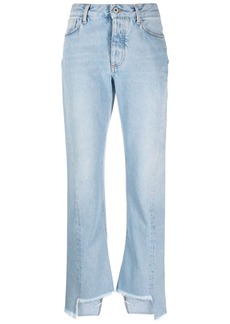 Off-White frayed-edge straight-leg jeans