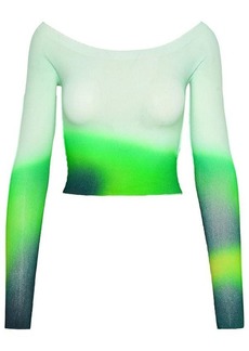 Off-White GREEN VISCOSE SEAMLESS TOP