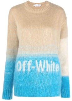 Off-White Helvetica intarsia-knit jumper