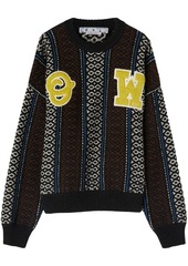 Off-White intarsia-knit logo-embellished jumper