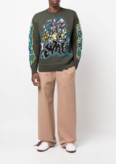 Off-White intarsia-knit long-sleeve jumper