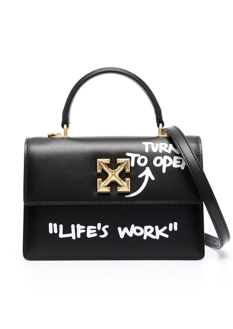 Off-White Jitney 1.4 leather tote bag