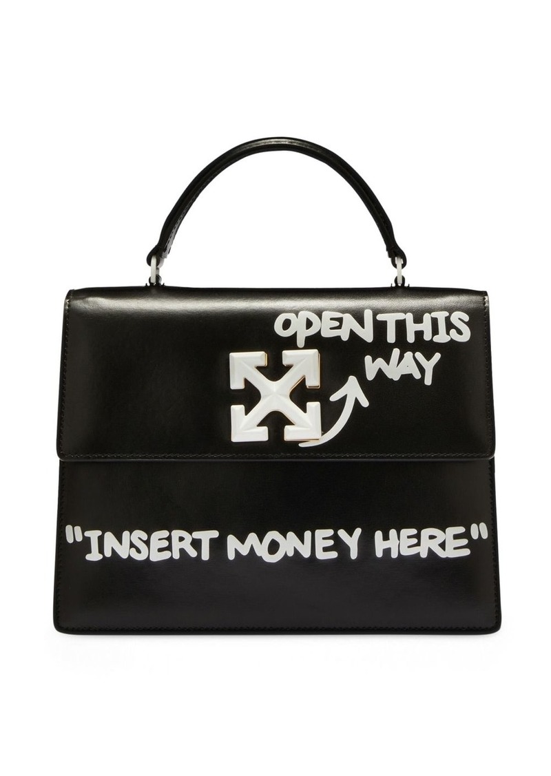 Off-White Jitney 1.4 slogan-print top-handle bag