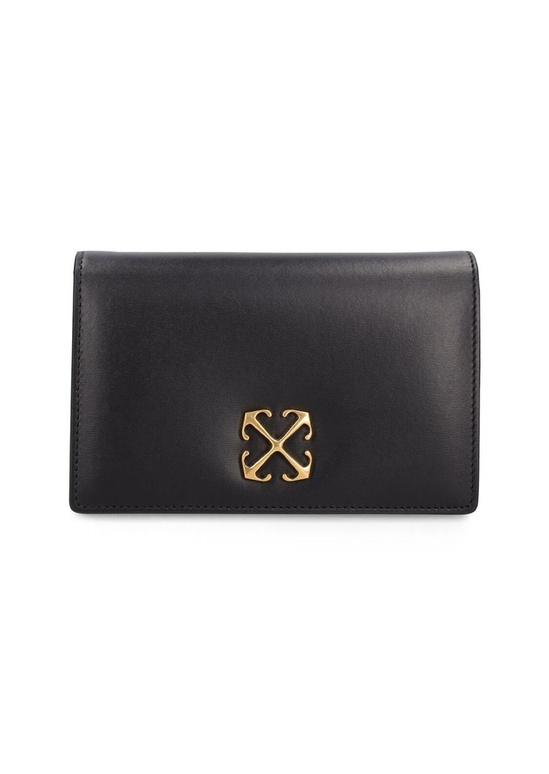 Off-White Jitney Leather Wallet W/ Chain