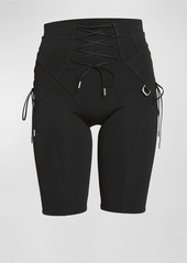 Off-White Lace-Up Side Cyclist Shorts