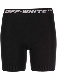 Off-White logo-waistband sports shorts