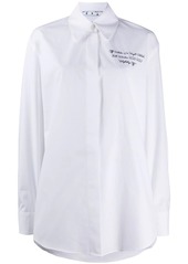 Off-White logo print button-up shirt