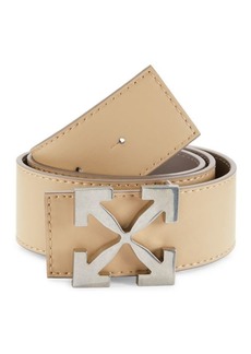 Off-White Logo Buckle Reversible Leather Belt