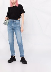 Off-White logo cropped jeans