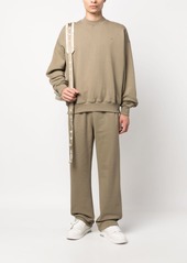 Off-White logo-embroidered cotton track pants