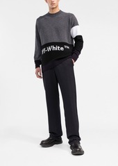 Off-White logo-intarsia jumper