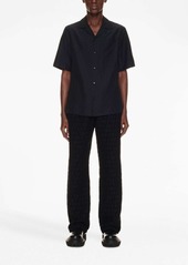 Off-White logo-jacquard camp-collar shirt