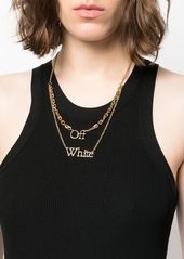 Off-White logo-pendant necklace