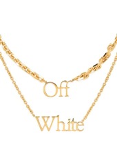Off-White logo-pendant necklace