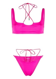 Off-White logo-print bikini