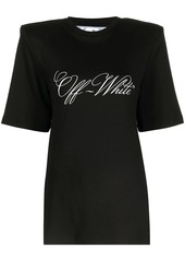 Off-White logo-print shoulder-pad T-shirt