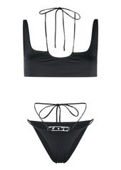 Off-White logo-print two-piece bikini