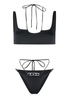 Off-White logo-print two-piece bikini