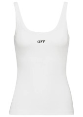 Off-White Logo cotton-blend tank top
