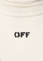 Off-White Logo Viscose Blend Turtleneck S/s Top