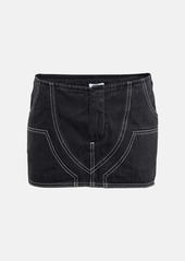 Off-White Low-rise denim miniskirt