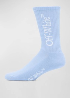 Off-White Men's Big Logo Bookish Mid-Calf Socks