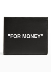 Off-White Men's "For Money" Leather Bifold Wallet