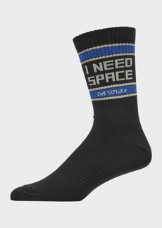 Off-White Men's I Need Space Mid-Calf Socks