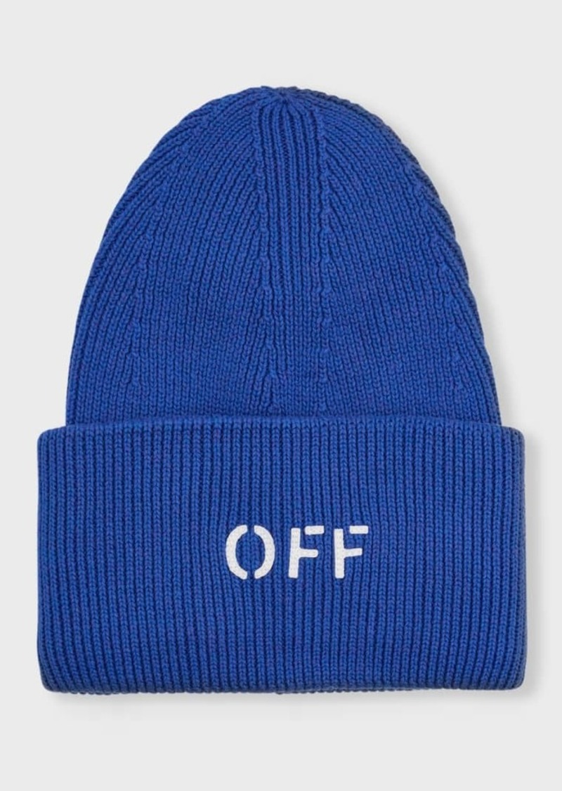 Off-White Men's Off Stamp Loose Knit Beanie Hat