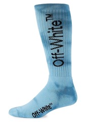 Off-White Mid-Length Tie-Dye Socks