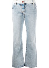 Off-White mid-rise flared jeans