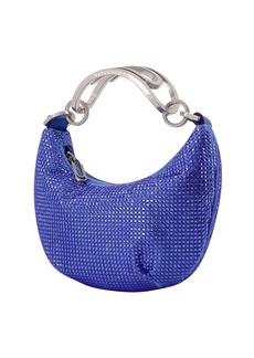Off-White Mini Binder Clip Bag in Strass / Blue