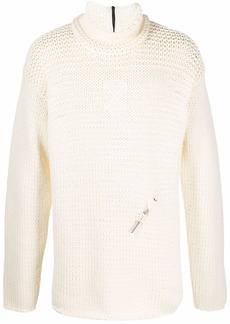 Off-White nail detail high-neck jumper