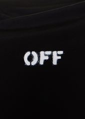 Off-White Off Logo Viscose Blend Long Sleeve Top