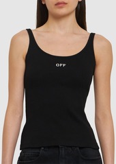 Off-White Off Stamp Cotton Blend Tank Top