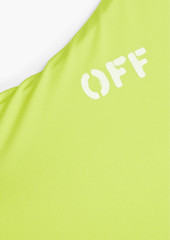 Off-White - One-shoulder neon printed swimsuit - Yellow - IT 36