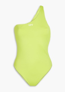 Off-White - One-shoulder neon printed swimsuit - Yellow - IT 36