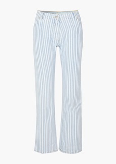 Off-White - Striped mid-rise straight-leg jeans - Blue - 27