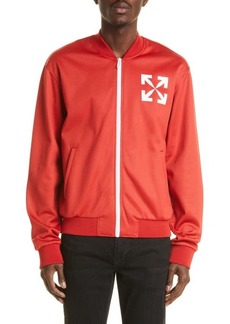 Off-White Arrow Logo Zip Front Track Jacket in Red White at Nordstrom