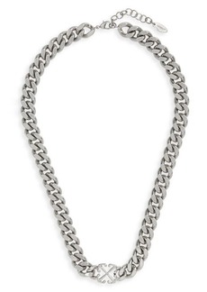 Off-White Arrows Curb Chain Necklace