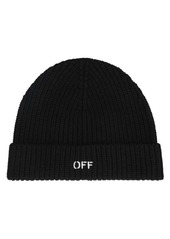 OFF-WHITE ARTIC TOQUE WOOL HAT